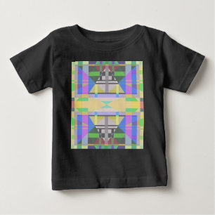Yellow Green Blue Purple Geometric Baby T-Shirt