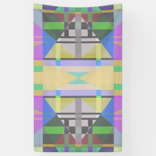 Yellow Green Blue Purple Geometric Banner
