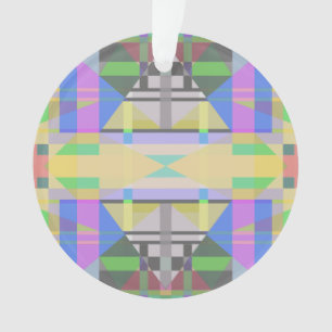 Yellow Green Blue Purple Geometric Ornament