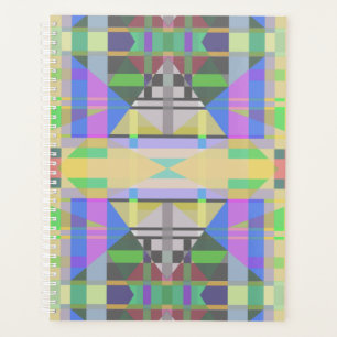 Yellow Green Blue Purple Geometric Planner