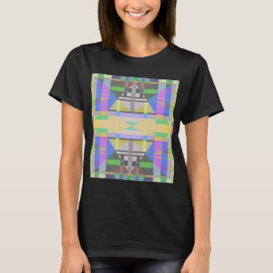 Yellow Green Blue Purple Geometric T-Shirt