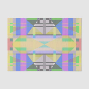 Yellow Green Blue Purple Geometric Tissue Paper