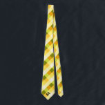 Yellow & Green Buffalo Plaid & Monogram Tie<br><div class="desc">Get a classic print with yellow and green buffalo plaid with your monogram on this tie.  Choose from different color monogram marks.</div>