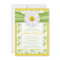 Yellow Green Daisy Floral Baby Shower Invitation