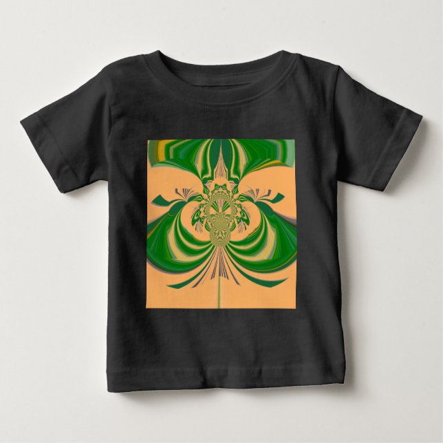 Yellow Green Design. Baby T-Shirt (Front)