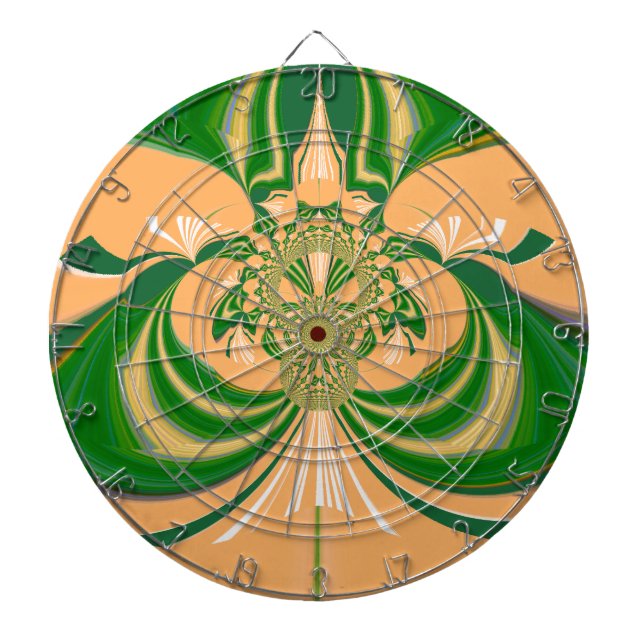 Yellow Green Design. Dartboard (Front)