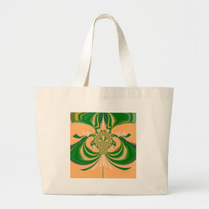 Yellow Green Design. Large Tote Bag