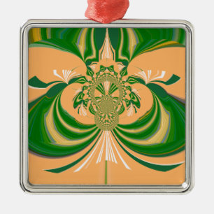 Yellow Green Design. Metal Tree Decoration