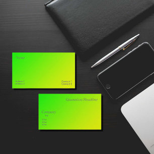 yellow green gradient business card
