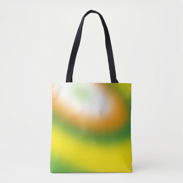 Yellow, green gradient tote bag (Front)