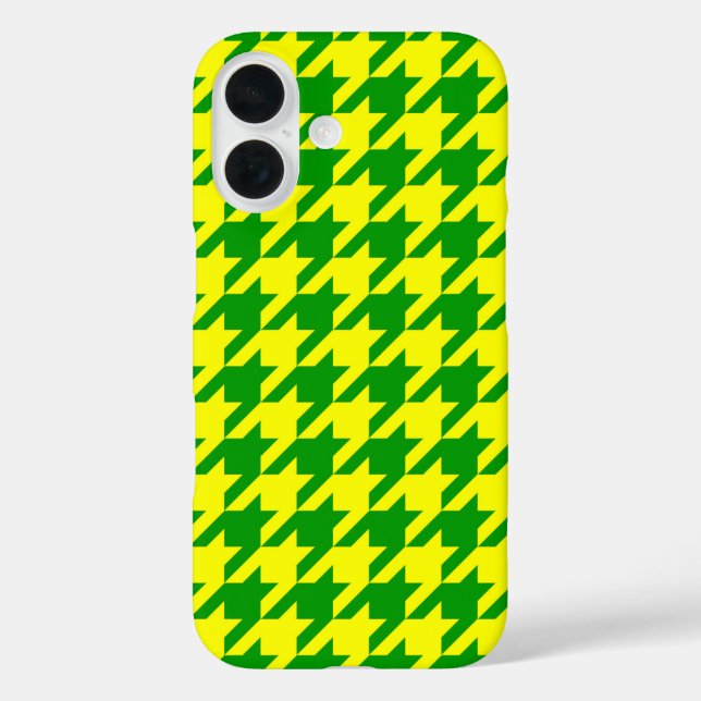 Yellow Green Houndstooth Design  Case-Mate iPhone Case (Back)