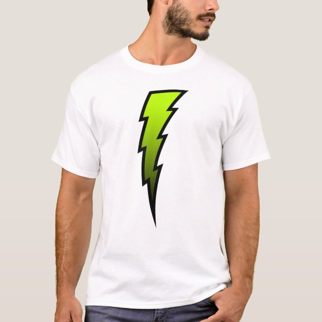 Yellow-Green Lightning Bolt T-Shirt (Front)