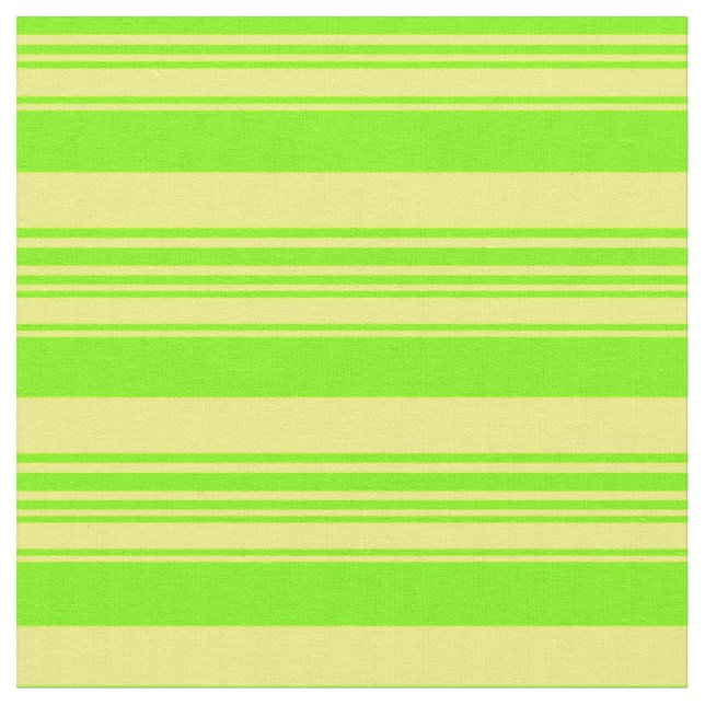 Yellow & Green Lines Pattern Fabric (Close Up)