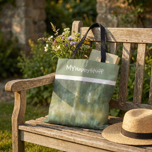 Yellow green modern abstract elegant pattern tote bag