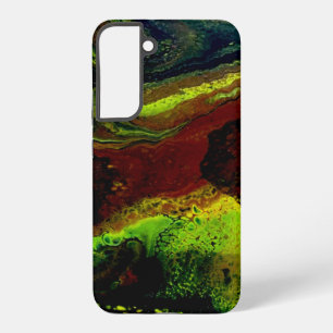 Yellow green pouring samsung galaxy case