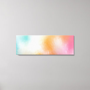 Yellow Green Red Pink Blue Purple Abstract Art Canvas Print