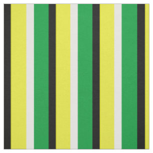 Yellow Green Stripes Pattern Fabric