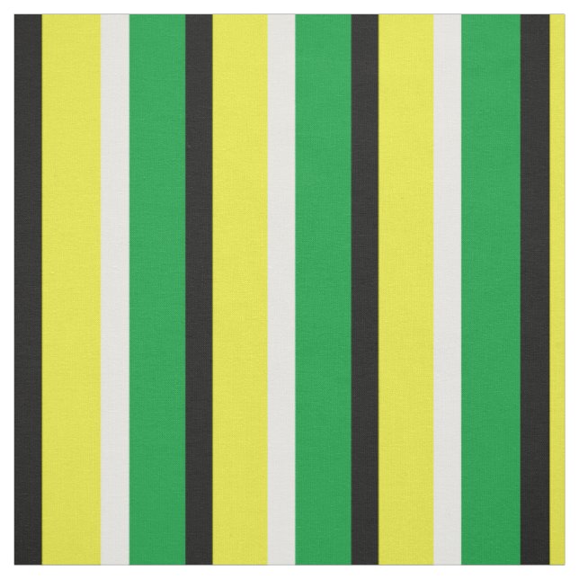 Yellow Green Stripes Pattern  Fabric (Swatch)
