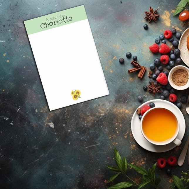 Yellow green sunflower name Post-It Notes (Creator Uploaded)