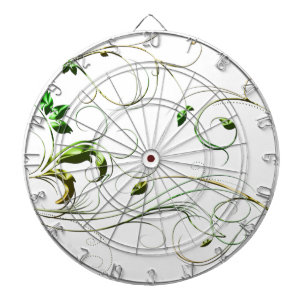 Yellow Green Vines Dartboard