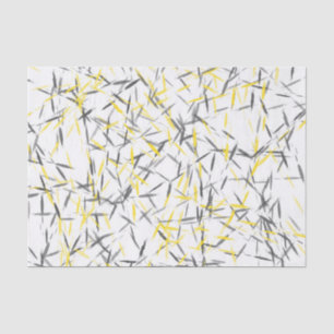 Yellow Grey Abstract Tissue Paper