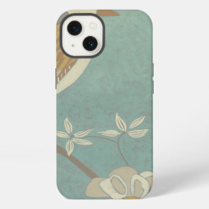 Yellow, Grey and Beige Bird Perched on a Branch iPhone Case