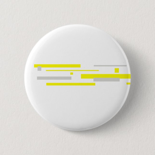 Yellow Grey Blocks Abstract Art 6 Cm Round Badge (Front)