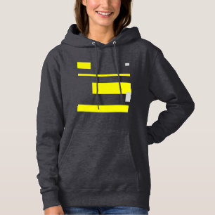 Yellow Grey Blocks Abstract Art Hoodie