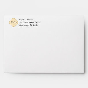 Yellow/Grey Chevron Zigzag Envelope