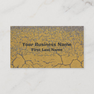 Yellow grey crackle artistic business cards