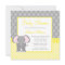 Yellow Grey Elephant Polka Dot Boy Baby Shower