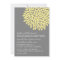 Yellow & Grey Flower Design Wedding Invitations