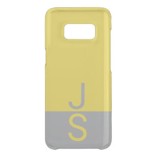 Yellow & Grey Modern Initials Monogram Uncommon Samsung Galaxy S8 Case