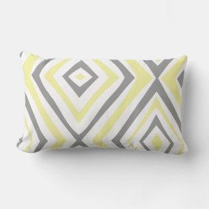 Yellow Grey Modern Simple Lumbar Cushion