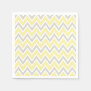 Yellow Grey Party Shower Wedding Napkins