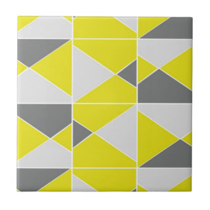 Yellow Grey Pattern Ceramic Tile