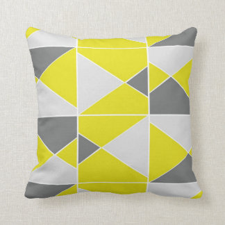 Yellow Grey Pattern Cushion