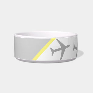 Yellow Grey Planes Aeroplanes Aviation Fly Bowl