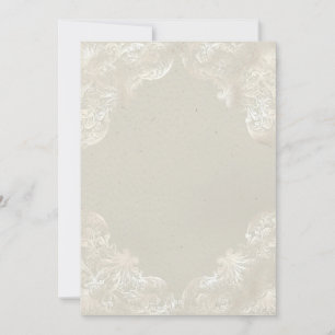 Yellow grey vintage gilded white blank invitation