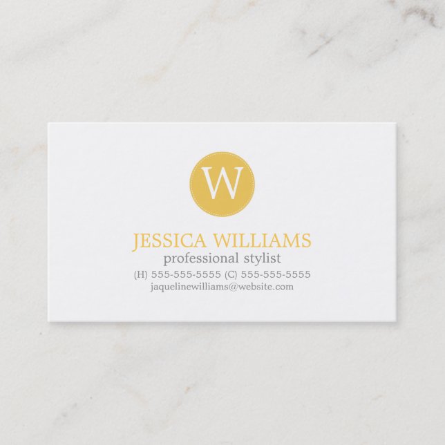 Yellow Grey Zigzag Ikat Pattern Business Card (Front)