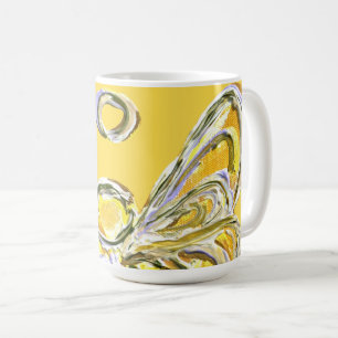 Yellow Guardian Angel Art Custom Coffee Mug Cups