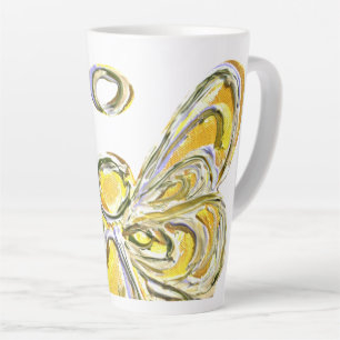 Yellow Guardian Angel Custom Latte Coffee Mug Cups