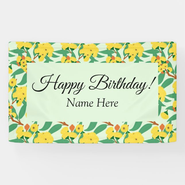 Yellow Gum Tree Flowers Banner (Horizontal)