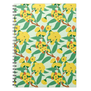 Yellow Gum Tree Flowers Notebook
