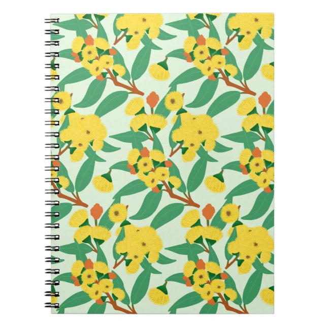 Yellow Gum Tree Flowers Notebook (Front)