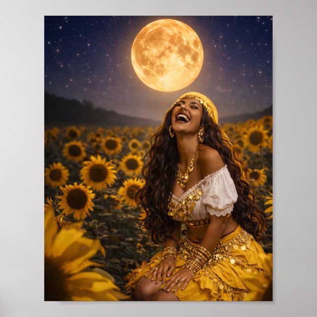 yellow gypsy poster (glossy) || gitana art   (Front)