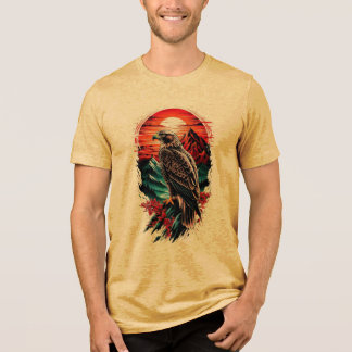 Yellow half sleeves T-Shirt Tri-Blend Shirt