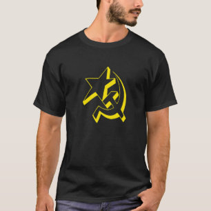 Yellow Hammer Sickle And Star Communist Socialis T-Shirt