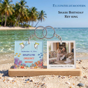 Yellow Hammerhead Shark Birthday Custom Photo  Key Ring