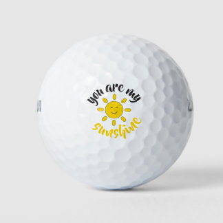 Yellow Hand Drawn Sun Hello Sunshine Image Sun Art Golf Balls